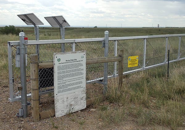 Solared Powered Wind Rated Slide Gate at Rocky Flats