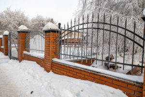 metal gates cantilever gate snow rain winter protect